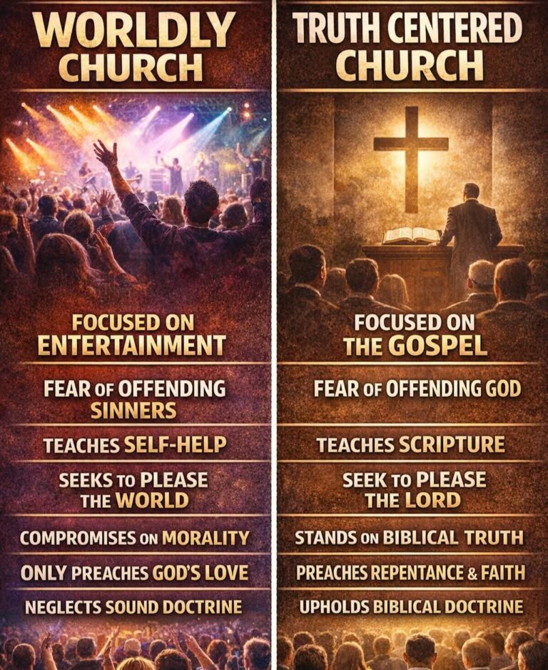 The worldly church vs the truth-centered church